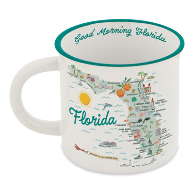 Florida State Illustrated Map Camp Mug