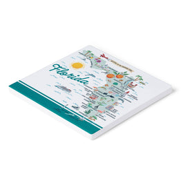 Florida State Illustrated Map Coaster
