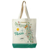 Florida State Illustrated Map Recycled Canvas Tote Bag