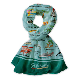 Florida State Illustrated Map Scarf
