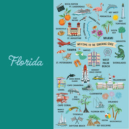 Florida State Illustrated Map Socks