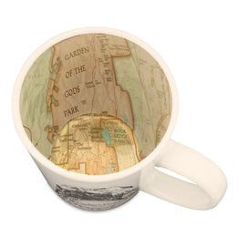Garden of the Gods Vintage Map Latte Mug