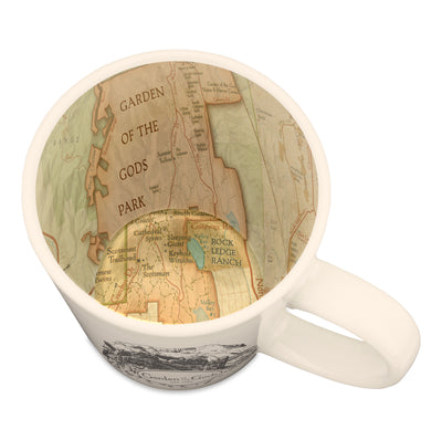 Garden of the Gods Vintage Map Latte Mug