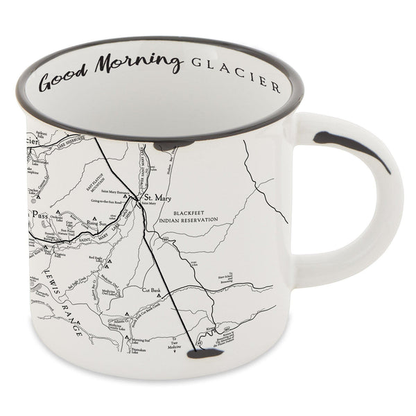 Glacier Line Map Camp Mug