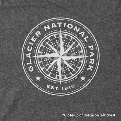 Glacier Line Map Long-Sleeve Unisex Tee