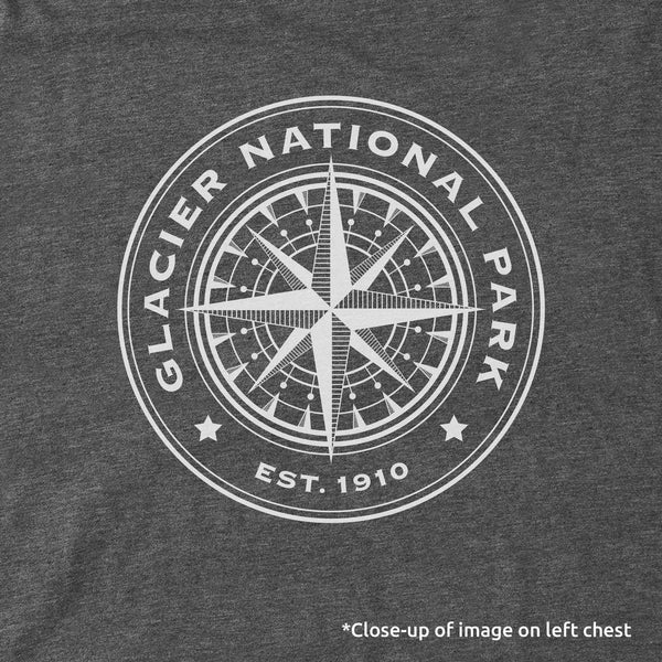 Glacier Line Map Long-Sleeve Unisex Tee