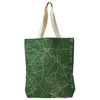 Glacier National Park Line Map Recycled Canvas Tote Bag