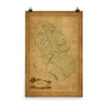 Glacier National Park Map Poster