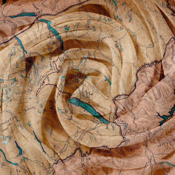 Glacier National Park Map Scarf - McGovern & Company