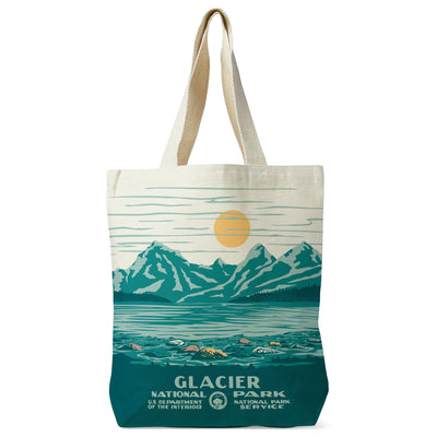 Glacier National Park WPA Recycled Canvas Tote Bag