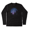 Glacier Night Sky Photo Long-Sleeve Unisex Tee in Black