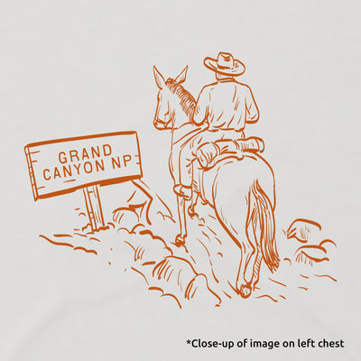 Grand Canyon Aerial Illustration Short Sleeve Unisex Tee in Natural