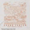Grand Canyon Aerial Illustration Short Sleeve Unisex Tee in Natural
