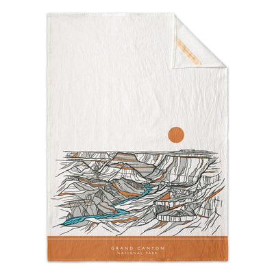 Grand Canyon Contour Lines Flour Sack Towel