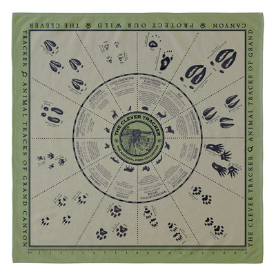 Grand Canyon National Park Animal Tracks Bandana