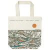 Grand Canyon National Park Contour Lines Recycled Canvas Tote Bag