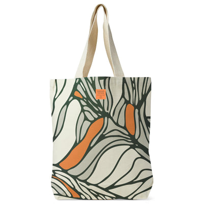 Grand Teton Contour Lines Recycled Canvas Tote Bag