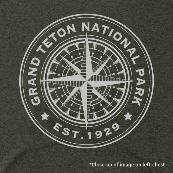 Grand Teton Line Map Hooded Unisex Tee