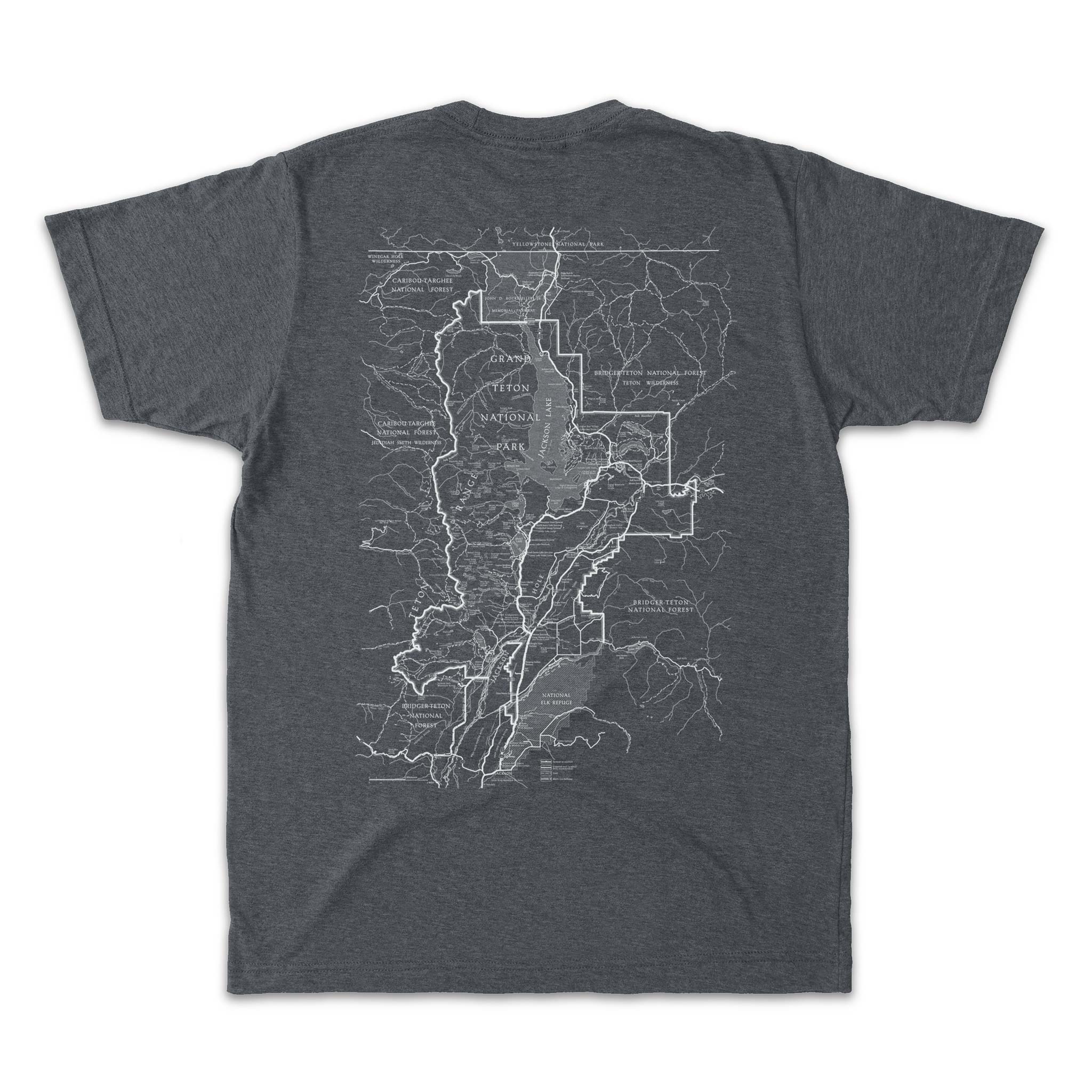 Grand Teton Line Map and Compass Short-Sleeve Uni Tee - McGovern