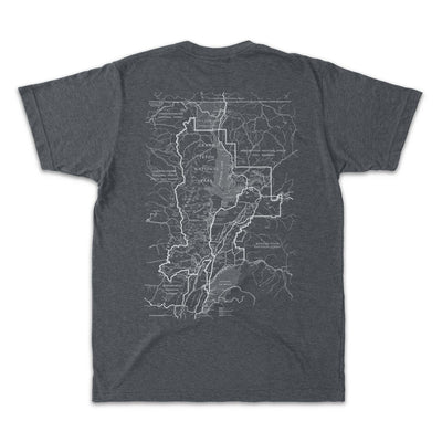 Grand Teton Line Map and Compass Short-Sleeve Uni Tee