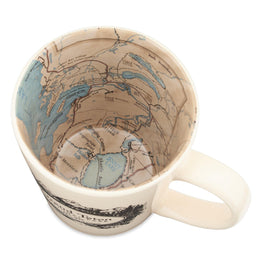 Grand Teton Map Inside Out Latte Mug