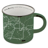 Grand Teton National Park Line Map Camp Mug