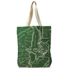 Grand Teton National Park Line Map Recycled Canvas Tote Bag