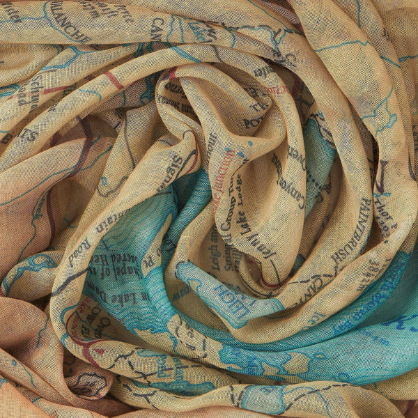Grand Teton National Park Map Scarf - McGovern & Company