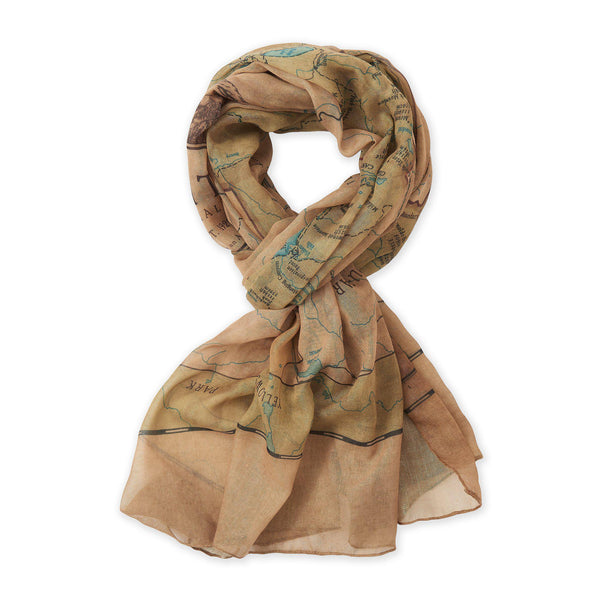 Grand Teton National Park Map Scarf - McGovern & Company