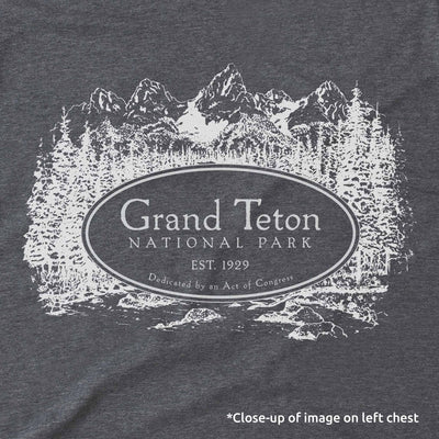 Grand Teton National Park Short-Sleeve Unisex T-Shirt with Map and Cartouche - McGovern & Company