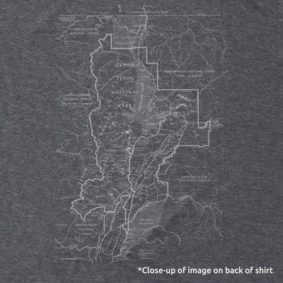 Grand Teton National Park Short-Sleeve Unisex T-Shirt with Map and Cartouche - McGovern & Company