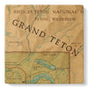 Grand Teton National Park Vintage Map Coasters