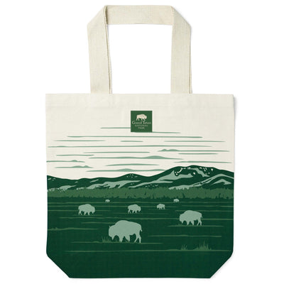 Grand Teton National Park WPA Recycled Canvas Tote Bag