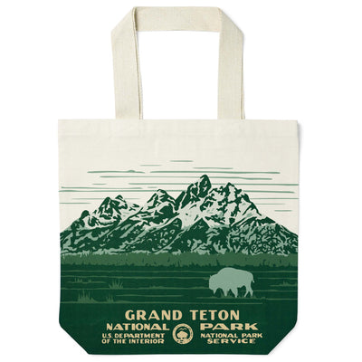 Grand Teton National Park WPA Recycled Canvas Tote Bag