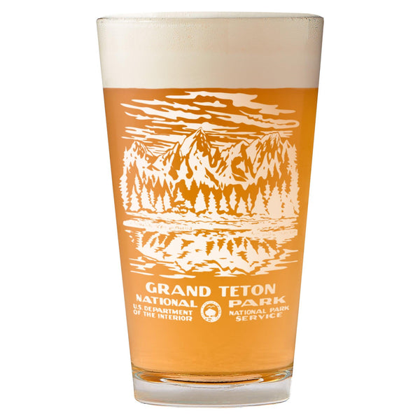 Grand Teton Reflection at Schwabacher Landing WPA Pint Glass
