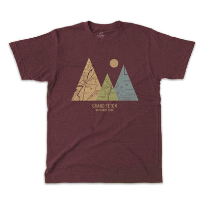 Grand Teton Triangle Map Short-Sleeve Unisex Tee