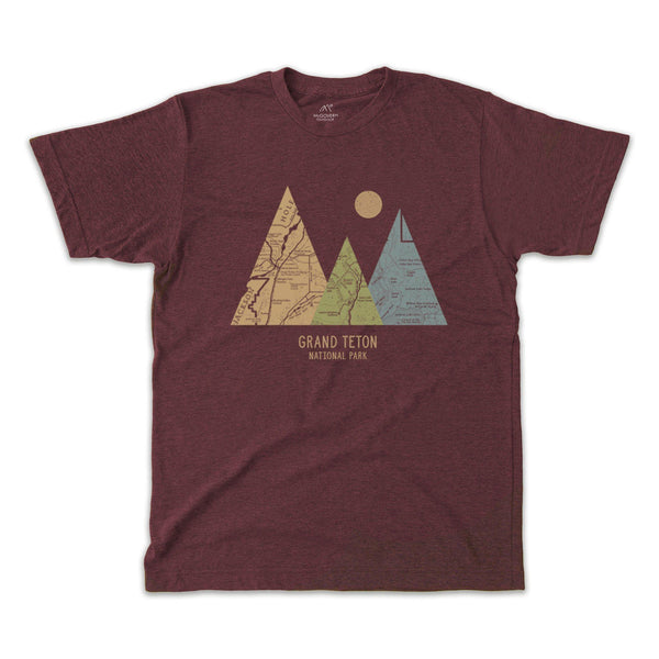 Grand Teton Triangle Map Short-Sleeve Unisex Tee