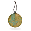 Grand Teton Vintage Map Flat-Globe-Shaped Ornament