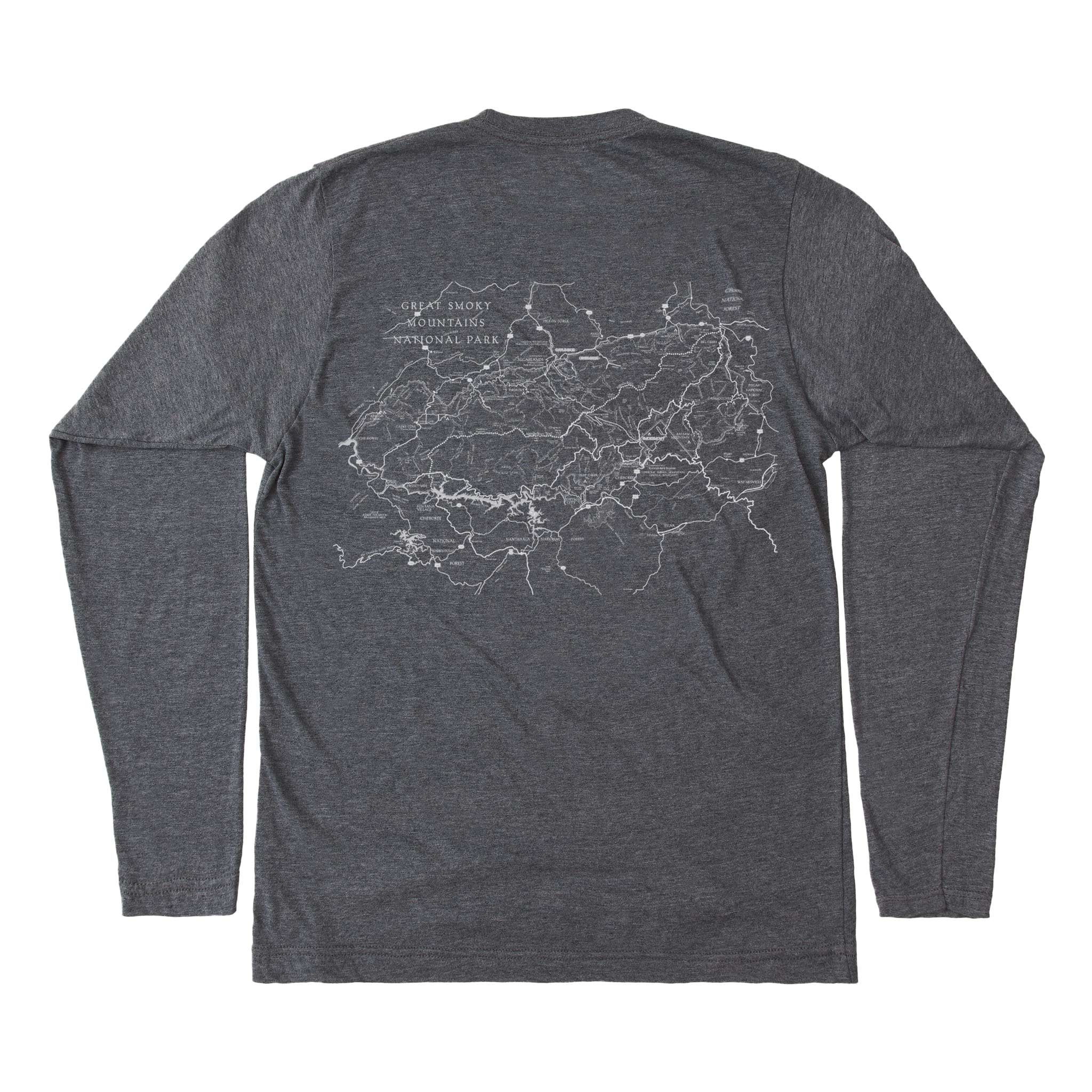 【map. 】BORDER LONG SLEEVE T－SHIRT Great-Smoky-Map-Long-Sleeve-