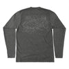 Great Smoky Mountains Line Map Long-Sleeve Unisex Tee in Shadow Grey