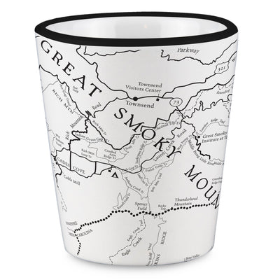 Great Smoky Mountains Line Map Shot Glass - McGovern Outdoor