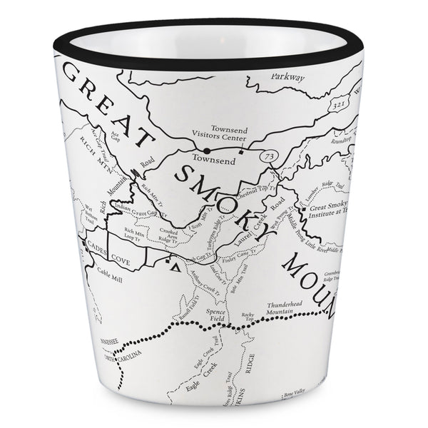Great Smoky Mountains Line Map Shot Glass - McGovern Outdoor