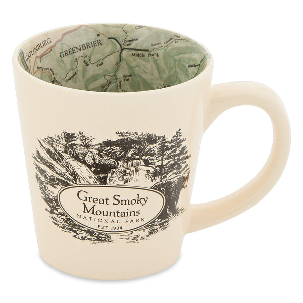 Great Smoky Mountains Map Inside Out Coffee Mug - McGovern & Company