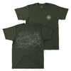 Great Smoky Mountains Map and Compass Short-Sleeve Unisex Tee