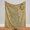 Great Smoky Mountains National Park Map Plush Blanket - McGovern & Company