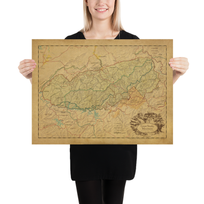 Great Smoky Mountains National Park Map Poster