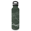 Great Smoky Mountains National Park Map Water Bottle in Green