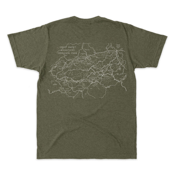 Great Smoky Mountains National Park Short-Sleeve Unisex T-Shirt with Map and Compass - McGovern & Company