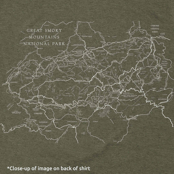 Great Smoky Mountains National Park Short-Sleeve Unisex T-Shirt with Map and Compass - McGovern & Company