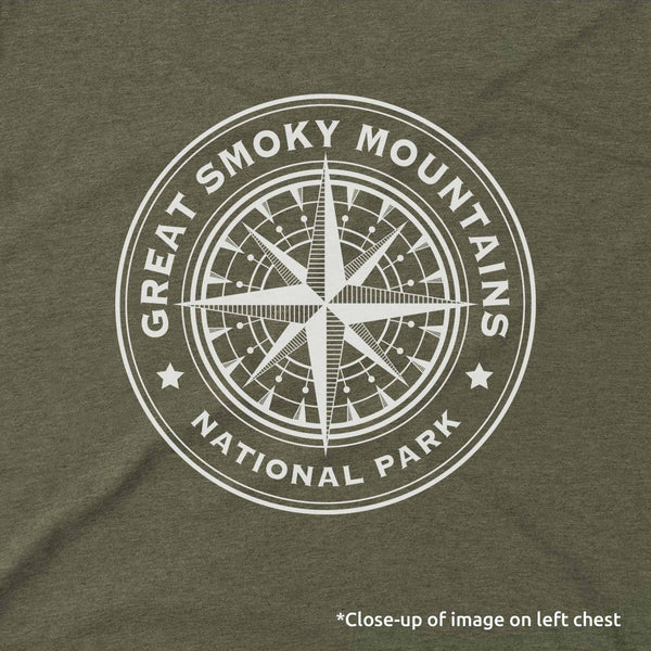 Great Smoky Mountains National Park Short-Sleeve Unisex T-Shirt with Map and Compass - McGovern & Company